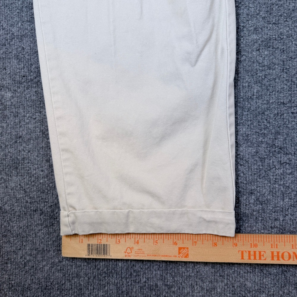 Vintage Polo Ralph Lauren Andrew Pants Mens 38x30 Beige Pleated Chino 90s - Picture 12 of 16